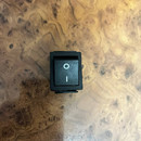 66449 Выключатель одноклавишный 16А/250V, широкий (черный)