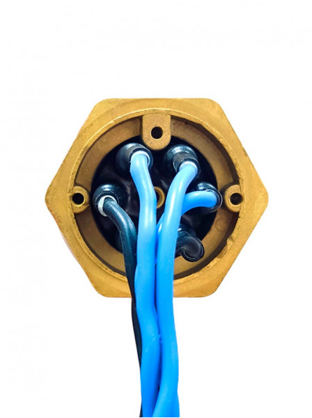 Блок ТЭН NM 6000W 220/400V, нержавейка, G1,5 (48мм), L-360мм
