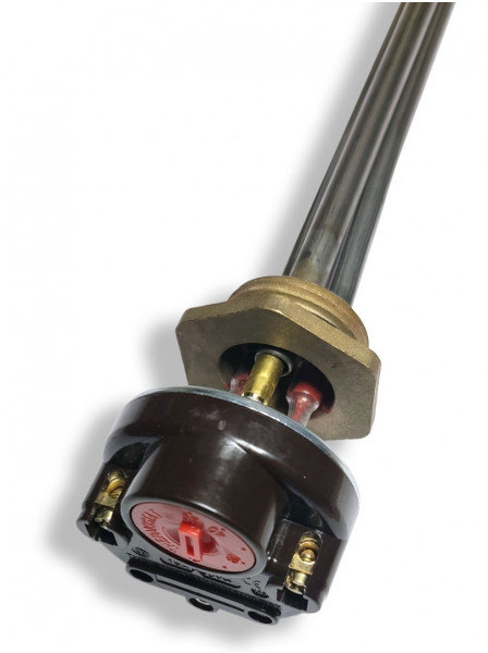 ТЭН радиаторный RG 700W/220V, левая резьба G1 (33мм.) + термостат
