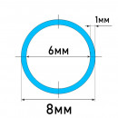 170001 Дренажная трубка для водонагревателя, D-6х8мм. L-1500mm