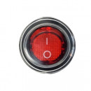 66050 Выключатель одноклавишный 10А/250V, круглый (красный)