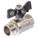 11581158 Кран шаровой FM 1/2 B гайка-штуцер бабочка (120/10 ГТД)