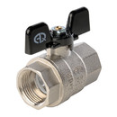 11551155 Кран шаровой FF 1/2 B гайка-гайка бабочка (120/10 ГТД)