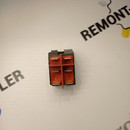 C6003P Выключатель двухклавишный зеленая линза, черный корпус