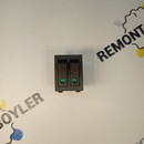 006194 Переключатель 2-х клавишный с зелёной подсветкой 220V 15A