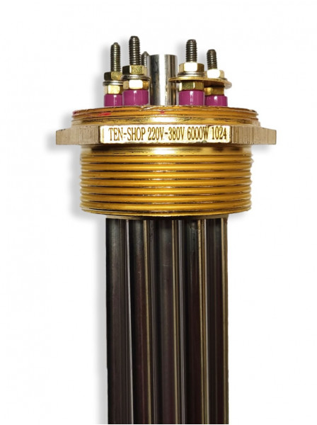 Блок ТЭН 6000W/220-380V L-320мм., нерж, G2